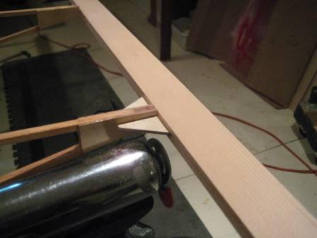 Trailing edge, rib and 'trapezoidal biscuit'.