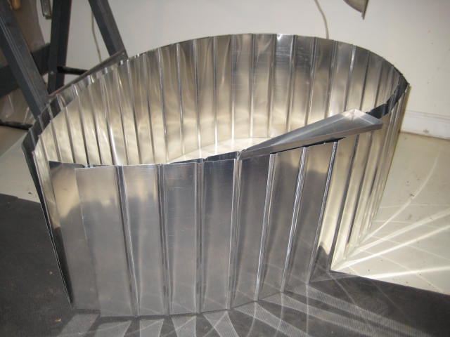 These skins are 16&quot; x 96&quot;x .016&quot; with corrugations every 2&quot; between peaks.